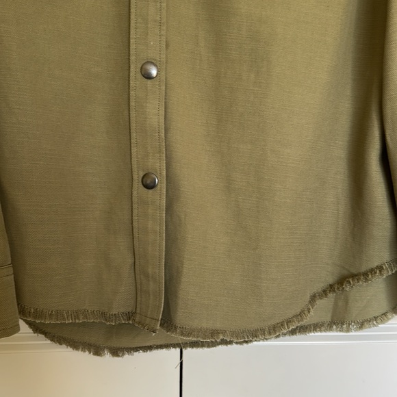 RAILS Loren canteen shirt jacket snap closure & cuffs military green size Large. - Picture 9 of 12